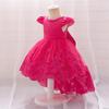 Girls' Lace Mesh Puffy Evening Dress - Baby's First Birthday Princess Skirt