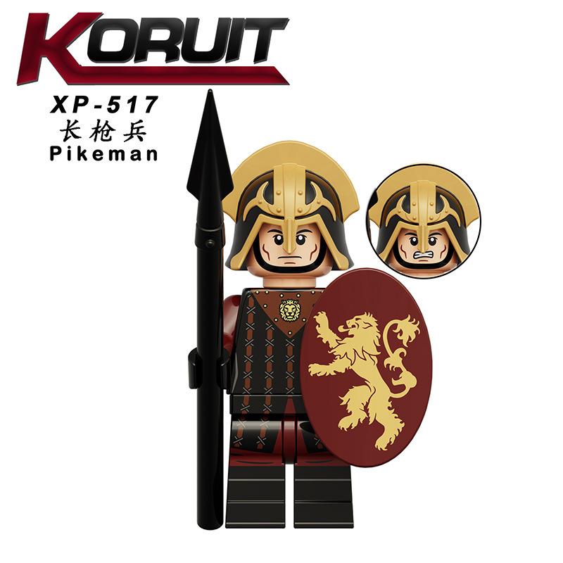 KT1068 Mittelalterliche Soldaten Serie Armbrustschütze Bausteine Spielzeug Minifigur Beutelset Geschenk für Jungen Mädchen