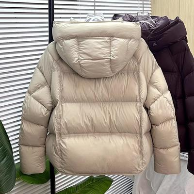 Damen Kurzer Baumwollgepolsterter Mantel Winter Locker Dick Kapuzenwarm Oberbekleidung