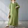Summer Travel Retro Long Skirt Cotton Linen Dress