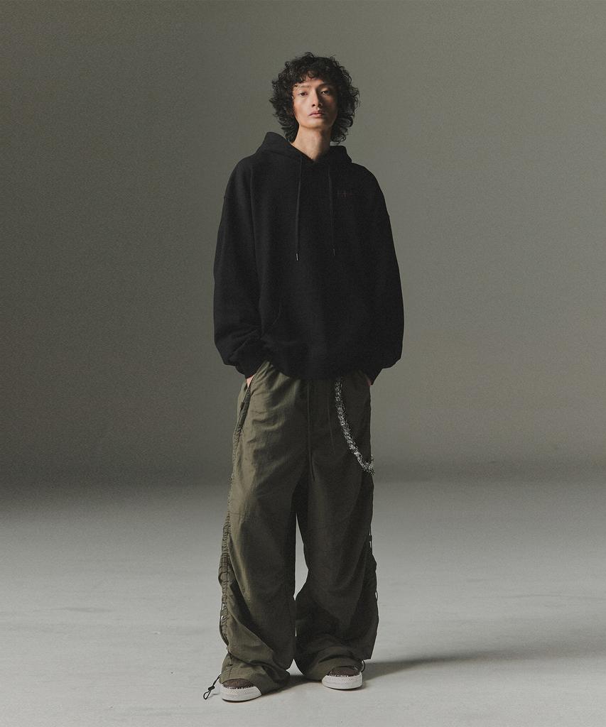 NOT4NERD Side Shirred Nylon Pants - Khaki