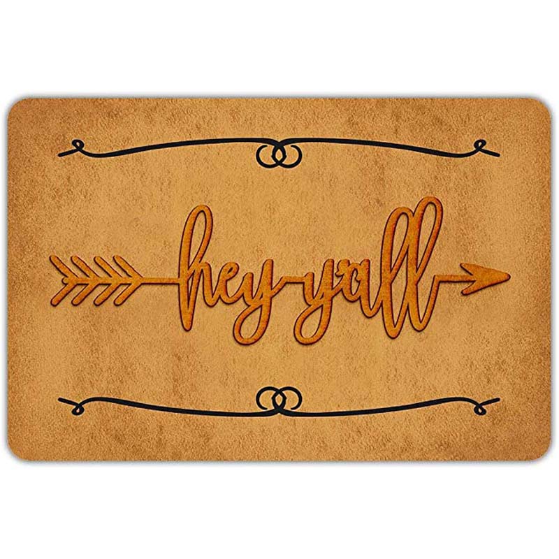 

Door Mats Outside Welcome Mat Hey Yall Doormat Flannel Non Slip Backing Funny Doormat Indoor Outdoor Rug Front Door Mat