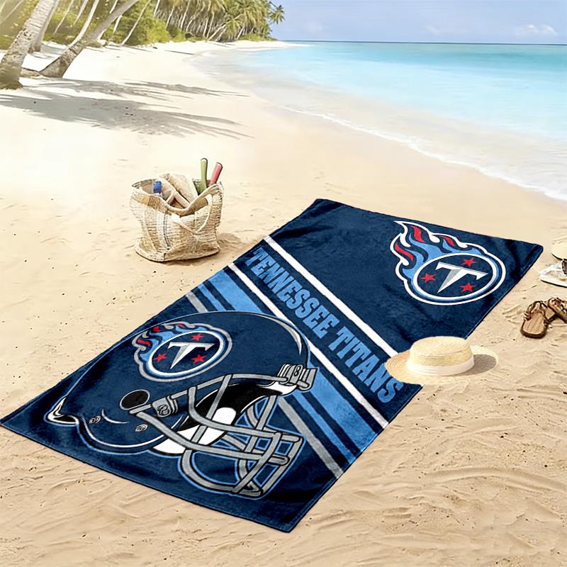 Tennessee Titans Print Beach Towel, Large Soft Quick Dry Towel for Beach Camping Swimming