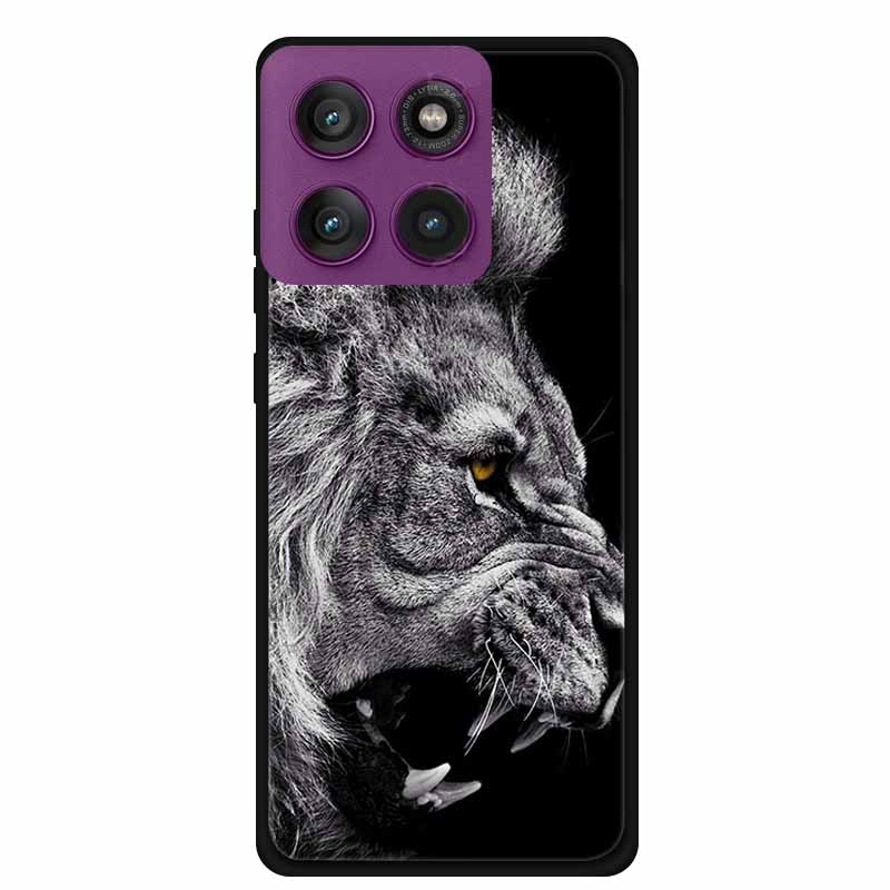 For Motorola Edge 60 Pro 5G Case Edge60 Pro Phone Case Tiger Black Silicone Soft Back Cover For Motorola Edge 60 Pro Case Coque