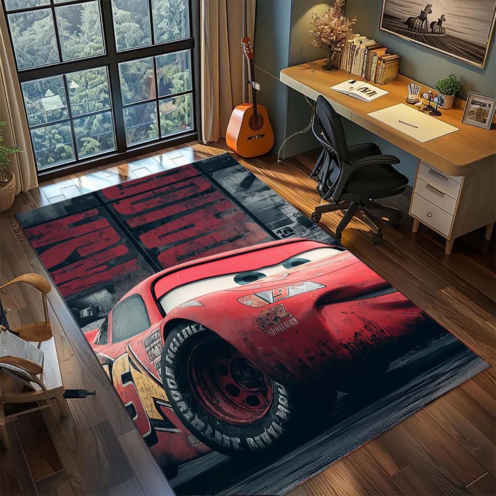 Cars Lightning McQueen 95 Racing Speed Style Rug Carpet Large Area Rug Non Slip Washable Floor Mat Gamer Room Bedroom Home Decor