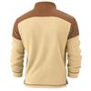 Mens Long Sleeve Knit Henley Shirt Pullover Casual Patchwork Top with Stand Collar