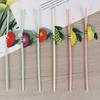 50pcs Hawaiian 3D Fruit Cocktail Straws Umbrella Drinking Straws Party Decor