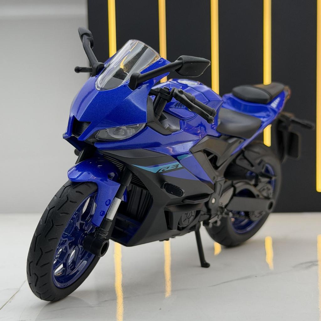 1:12 Yamaha R3 Motorcycle Model Diecast Sound Light Kids Toy Car Decoration