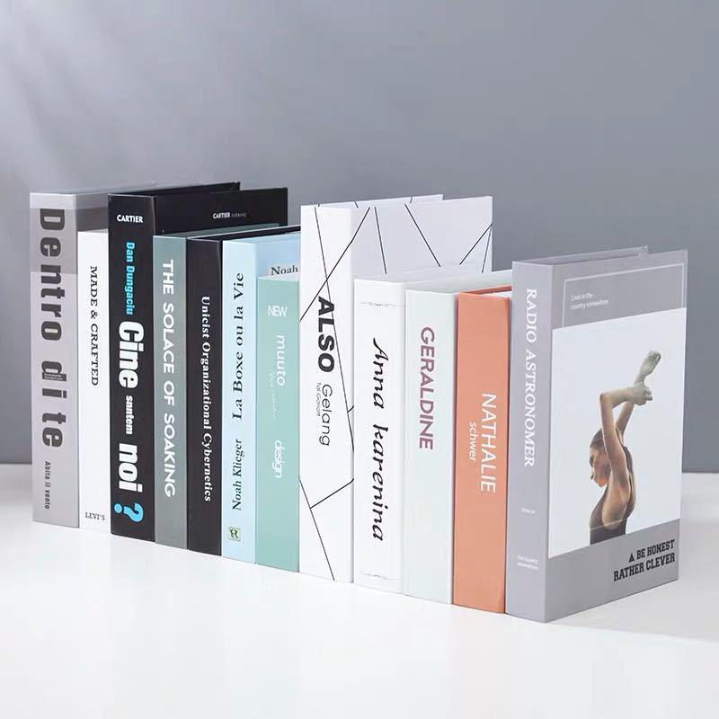 Nordic Minimalist Decorative Bookshelf Props for Modern Living Room and Wine Cabinet Display