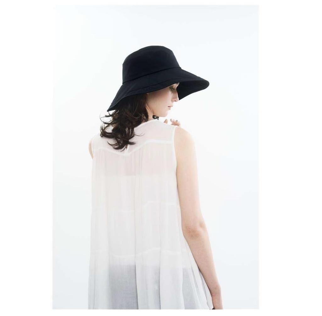 Cogit Precious UV Wide Brim Arch Sunshade for a slimming effect and UV protection Hat, Black, 99%