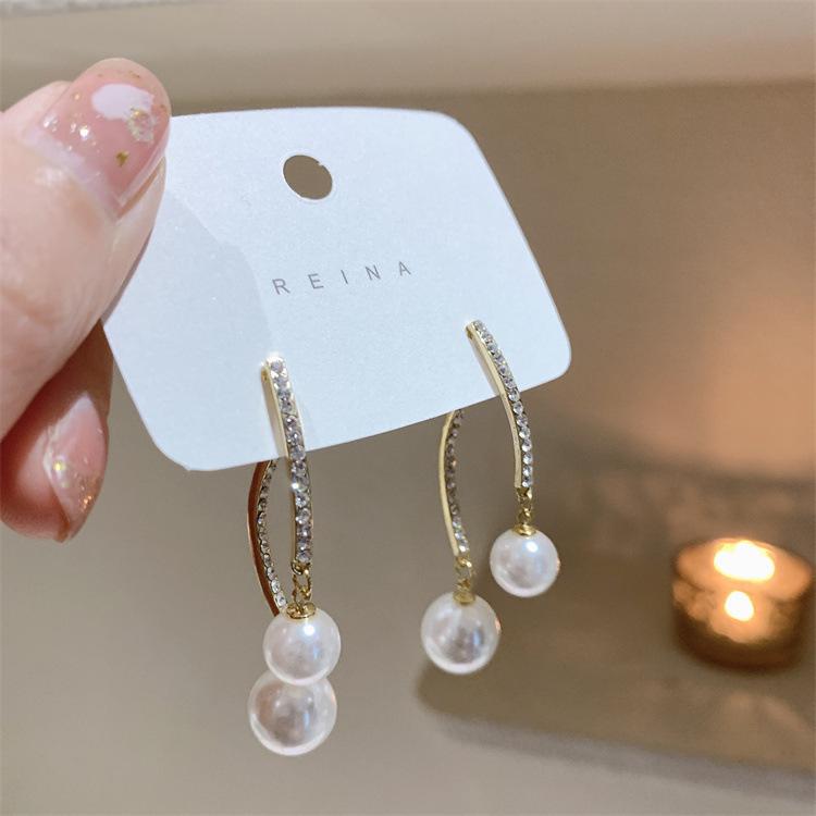 Pearl Long Tassel Personality Light Luxury Temperament High Design Earrings Earrings Women