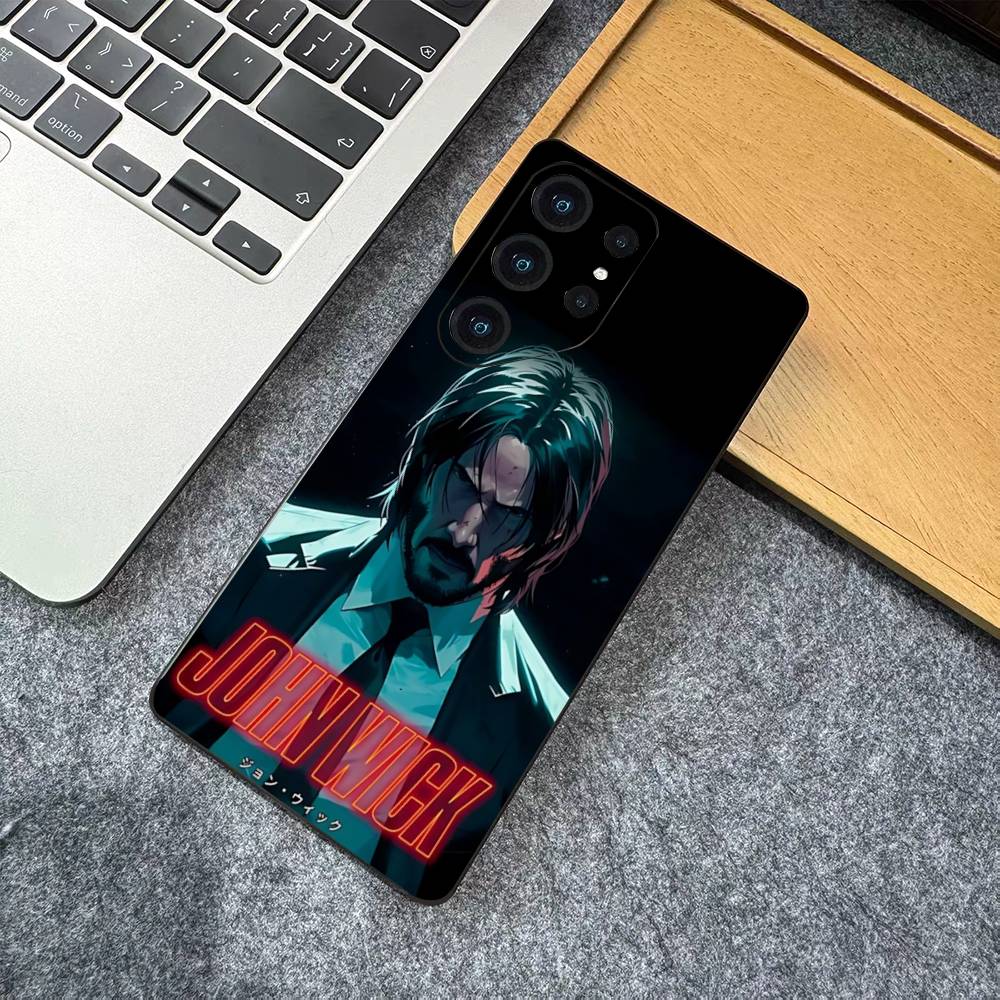 1pc Classic J-john Movie W-wick Phone Case For Samsung S 24 Fe 25 Ultra Plus 20 Lite 21 30 22 23 24 22 Ultra 5G Fundas