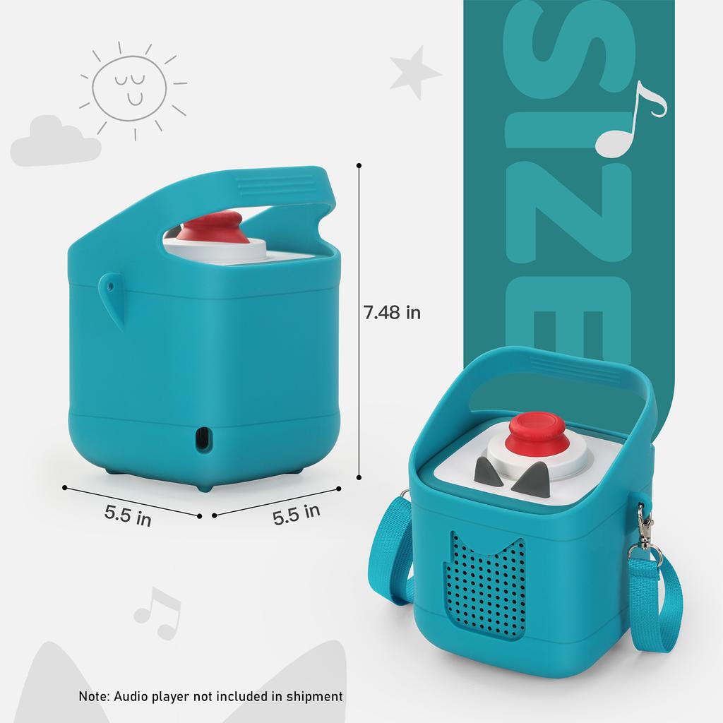 Silicone Protective Case with Easy To Carry Handle Soft Anti-Slip Protective Sleeve for Toniebox 2/Toniebox 1 Audio Player