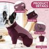 High Stretch Fleece Dog Jumpsuit Windproof Dog Winter Home Outfit Dog Warm Pajamas  Cold Weather