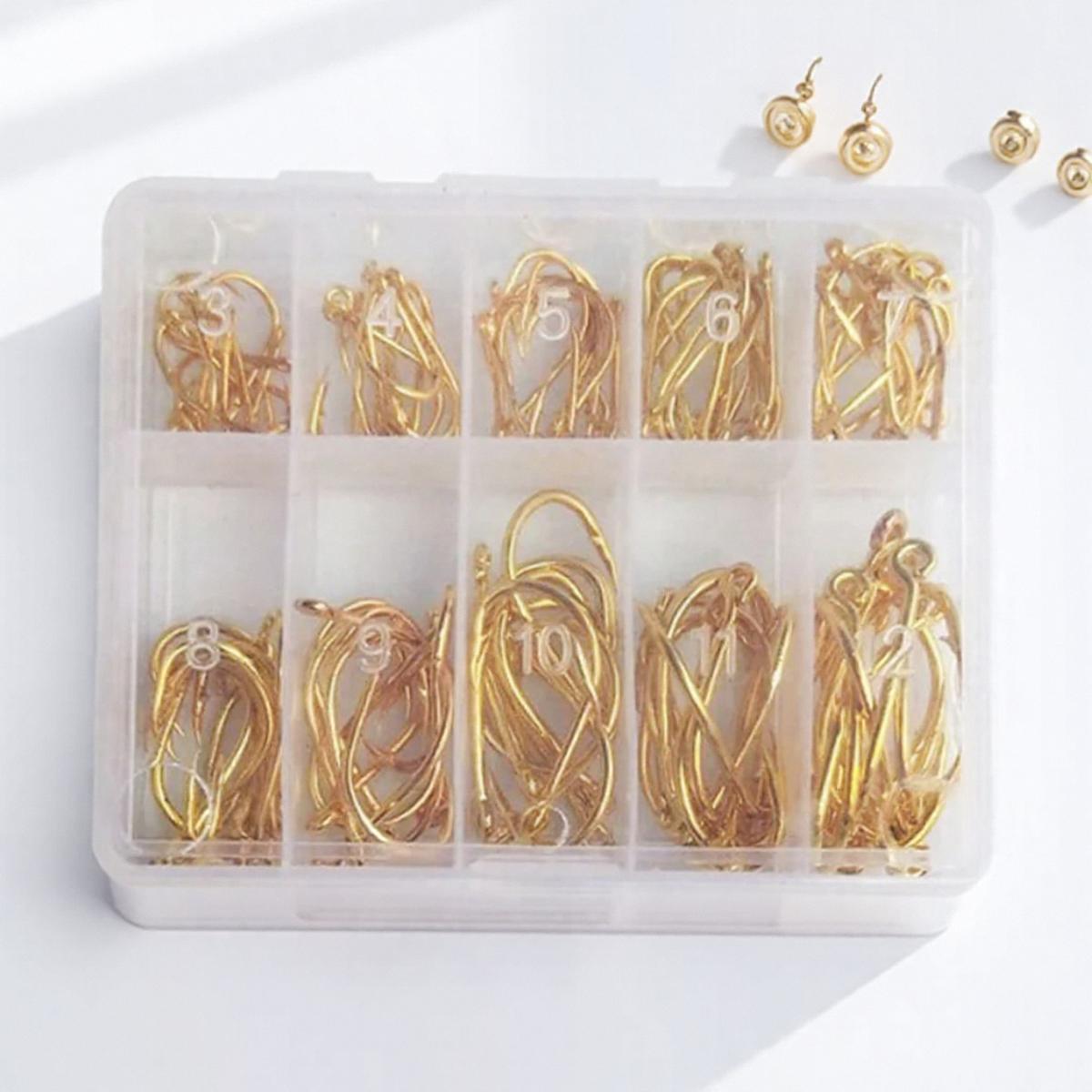 

100/500 шт. Рыболовные крючки из высокоуглеродистой стали, смешанный размер, с бородкой, джиг-крючок, аксессуары для карповой рыбалки, прочная снасть для нахлыстовой рыбалки