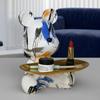 Trendy Colorful Graffiti Bear Abstract Resin Storage Statue Cute Doodle Animal Organizer Desk Holder for Home Office Ornaments