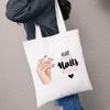 Lady Shoulder Bags Fashion Lips Nails Casual Foldable Shopping Bag Handbag Women Elegant Canvas Tote Bags