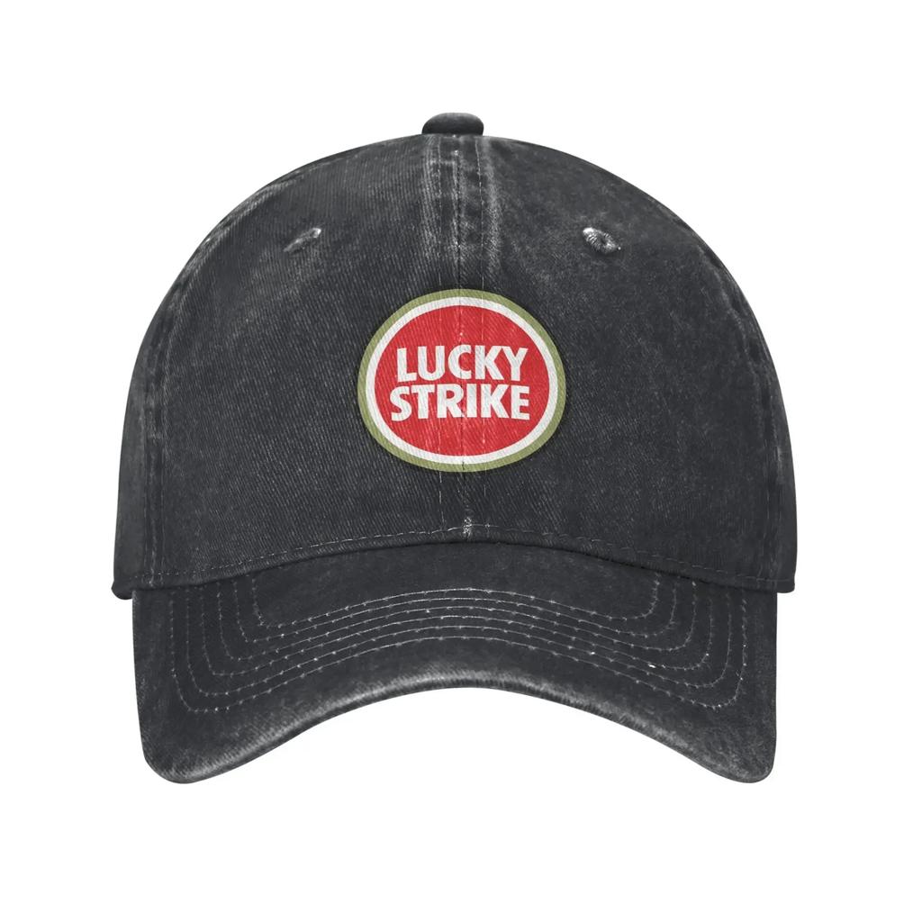 Lucky Strike Letters Troye Sivan Music Sport Retro Cowboy Washed Baseball Caps Men Denim Street Tide Hat Hiking Mens Dad Cap