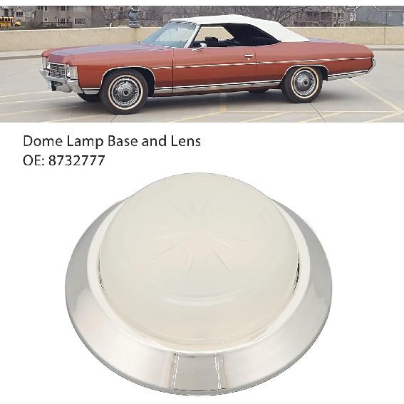 

8732777 Dome Light Base and Lens, ABS Material Replacement for Chevy Nova