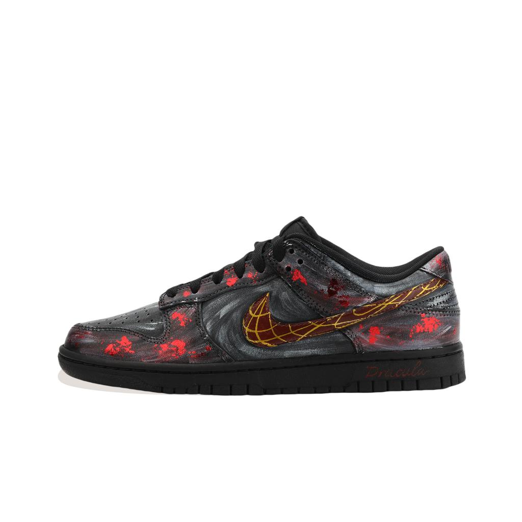 Nike Dunk Jiang Immersed Moon Abrasion Resistant Abrasion Resistant Low Top Skateboard Shoes Unisex Black Red IO7606-010(Team724-)