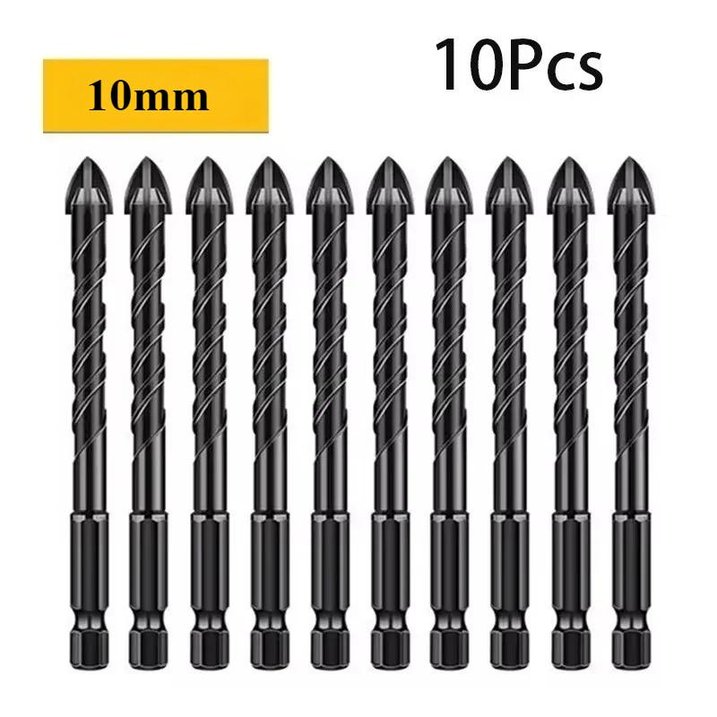 Multiple pack options Cross Hex Tile Drill Bit Set Glass Concrete Ceramic Tile Hard Alloy Triangle Drilling Bit Hole Opener