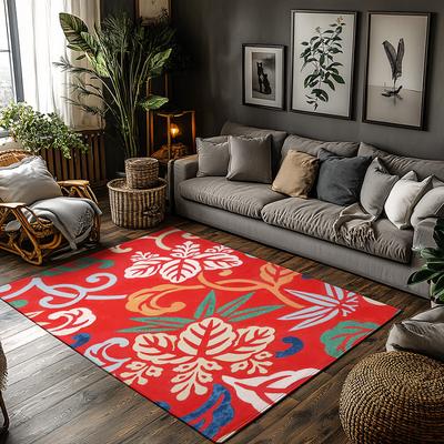 Vintage Floral Carpet Washable Non-Slip Doormat Indoor Outdoor Rug Farmhouse Decor Area Rug Living Room Floor Mat Home Decor Gif