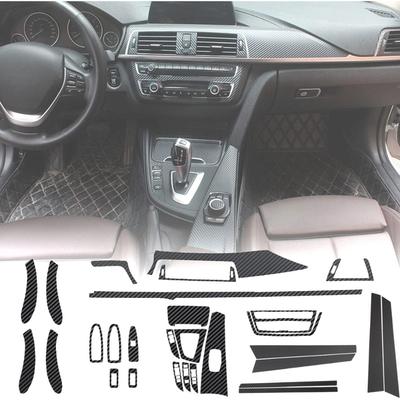 Do BMW serii 3 serii 4 / F30 F31 F32 F34 F36 Samochodowa Konsola Środkowa TPU Włókno Węglowe Folia Ochronna Odporna na Zarysowania Folia Naprawcza