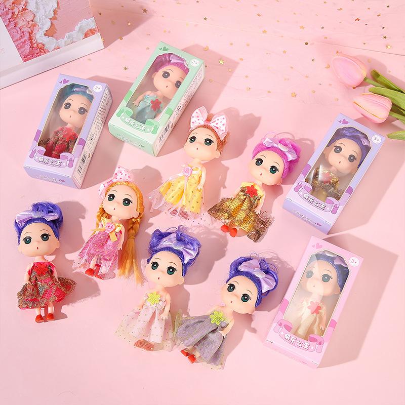 Fun Mini Princess Dolls Cartoon Cute Confused Wedding Dress Doll Toys Dollhouse Girls Princess Toy Kids Birthday Christmas Gifts