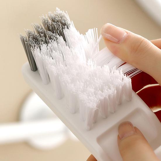 Crevice Cleaning Brush V-shaped Hard Bristles Hanging Long Handle Multifunctional Kitchen Bathroom Tile Dead Angle Gap Groove Grout Cleaner Tool