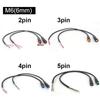 M6 2 3 4 5 Pin Core Julet Electric Butt Cable Plug Male Female Connector Scooter Brake Waterproof 6mm Signal Sensor Cord