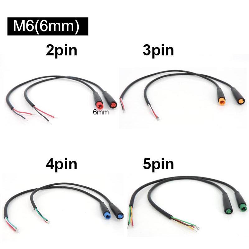 M6 2 3 4 5 Pin Core Julet Electric Butt Cable Plug Male Female Connector Scooter Brake Waterproof 6mm Signal Sensor Cord