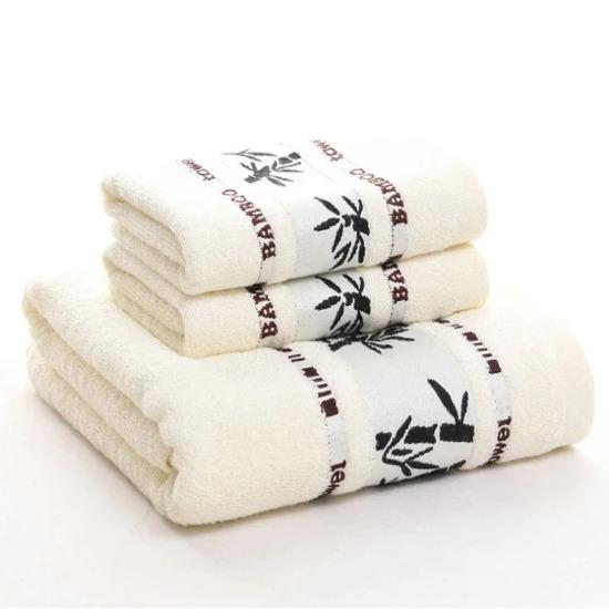 100% Bamboo Fiber Bath Towel 3-Pce Set,Bamboo Green Adult Sports Towel,Three Towels Totaling 35Cm X 75Cm * 2 And 70Cm X 140Cm *1