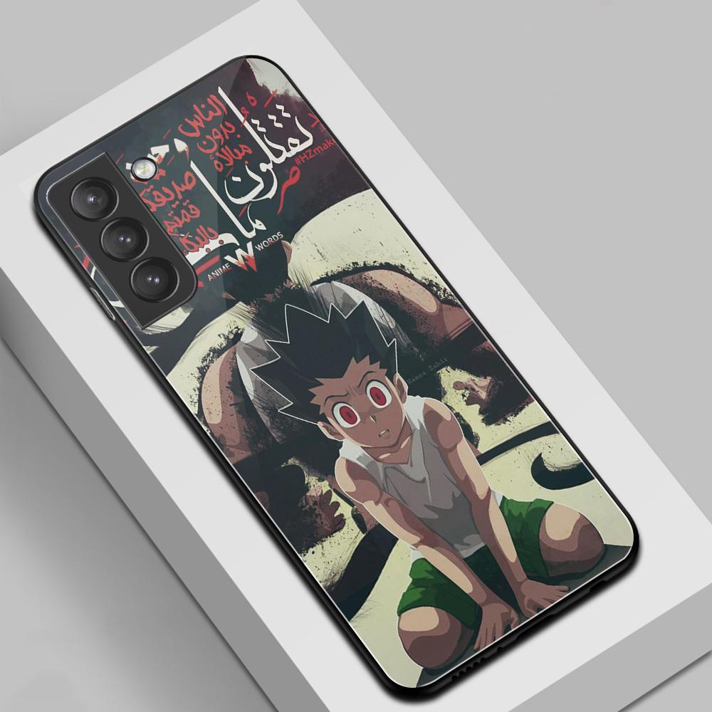 Szkło Hartowane Pokrowiec Dla Samsung A50 A60 A70 A21 A31 A51 A71 A81 A91 4G 5G A50S A70S M40 M80S Hunter X Hunter Anime Etui