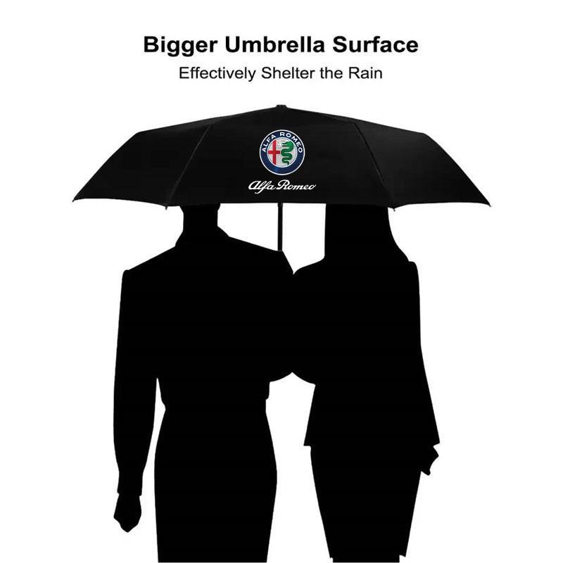 CZHHO1 Car Black Glue Fully Automatic Umbrella UV Resistant Folding For Alfa Romeo giulietta 159 mito giulia stelvio 147 Accessories