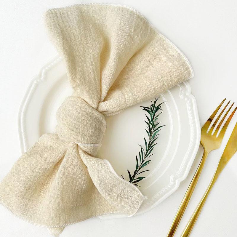 50pcs Cloth Napkins 100% Cotton  Gauze Fabric 30x30cm For Wedding Party Birthday Tea Towel Table Baby Shower Christmas Napkins
