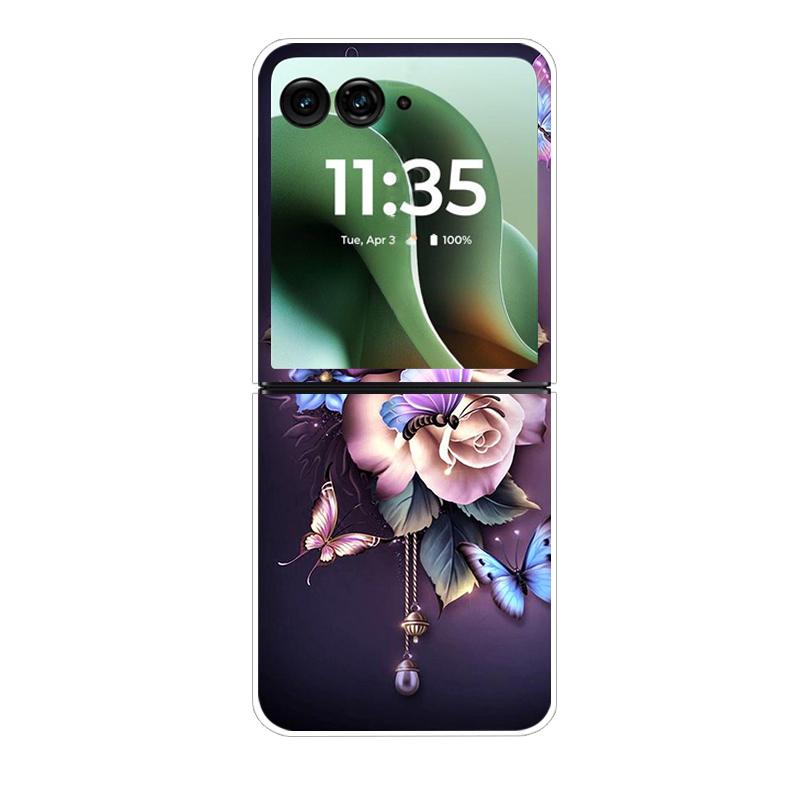 Modne Przezroczyste Etui Na Telefon Dla Motorola Razr 40 50Ultra Razr 60 Ultra Ochronne Etui Dla Razr40 Razr50 Przezroczysta Twarda Powłoka PC