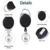 Transparent ID Tag Badge Holder with Badge Reel Card Sleeve 2 Cards Storage Organizer  Student