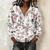 Felpa con Cappuccio Stampa Vintage da Donna a Manica Lunga - Felpa Casual