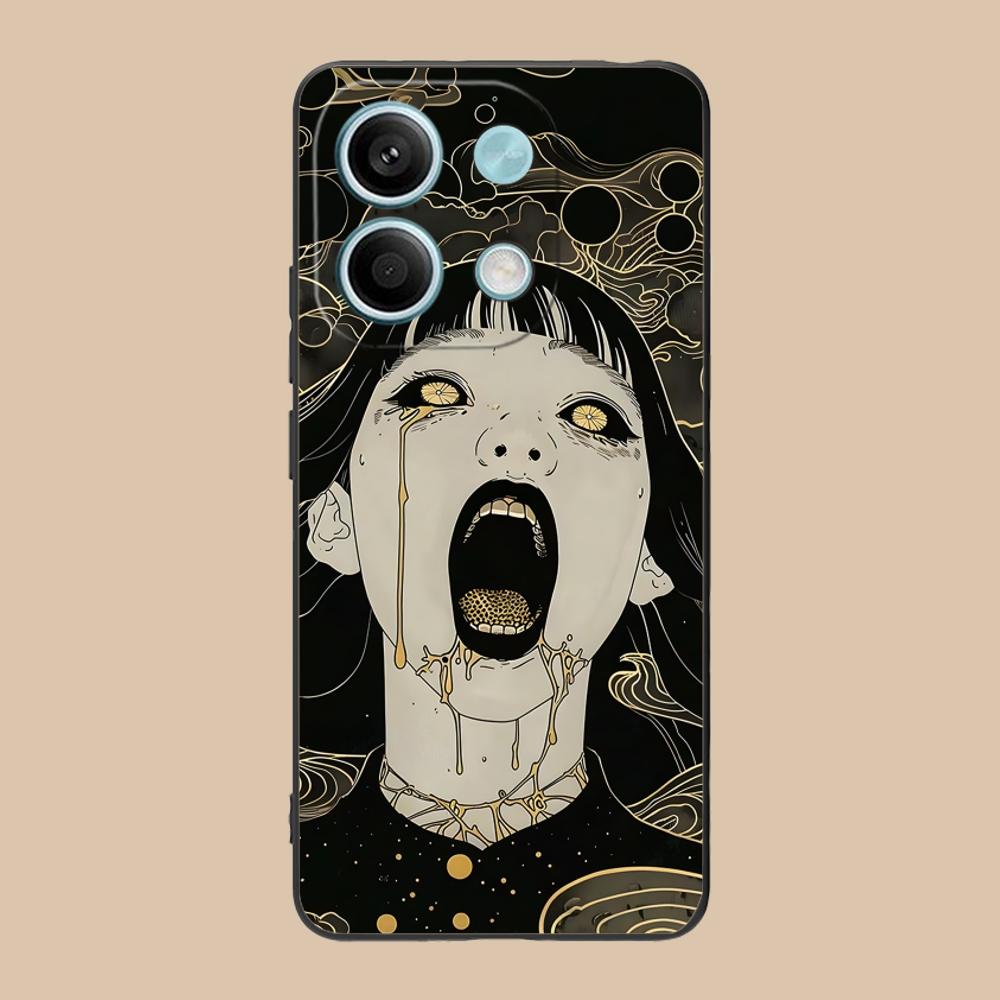 Terror Gothic Art Mobile Phone Case for POCO M7 M6 M5 M4 M3 X7 X6 X5 X4 X3 Pro GT 5G Colorful Printing Cover Cover Luxury Pretty