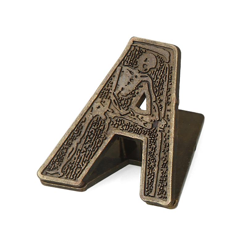 

English Alphabet Binder Clips Bill Binder Clip Foldback Notes Letter File Paper Clip Binding Securing Clip for Office School 1PCS