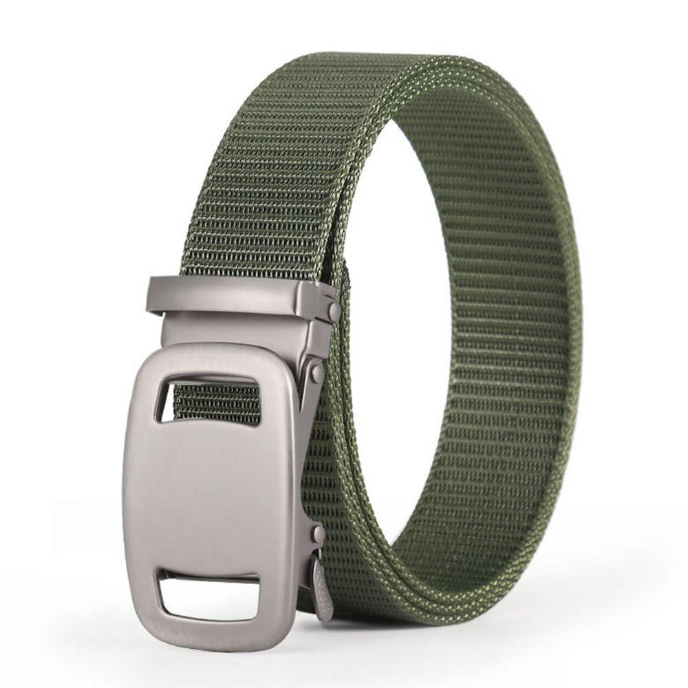Simple Wild Style Automatic Buckle Waistband Luxury Brand Canvas Strap Men Nylon Braided Belt