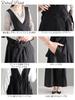 Gold Japan Plus Size Jumper Long Long Jumper Size Black Women's Dress, Skirt, Dress, Sleeves, Skirt, Nw-22030, 4L,