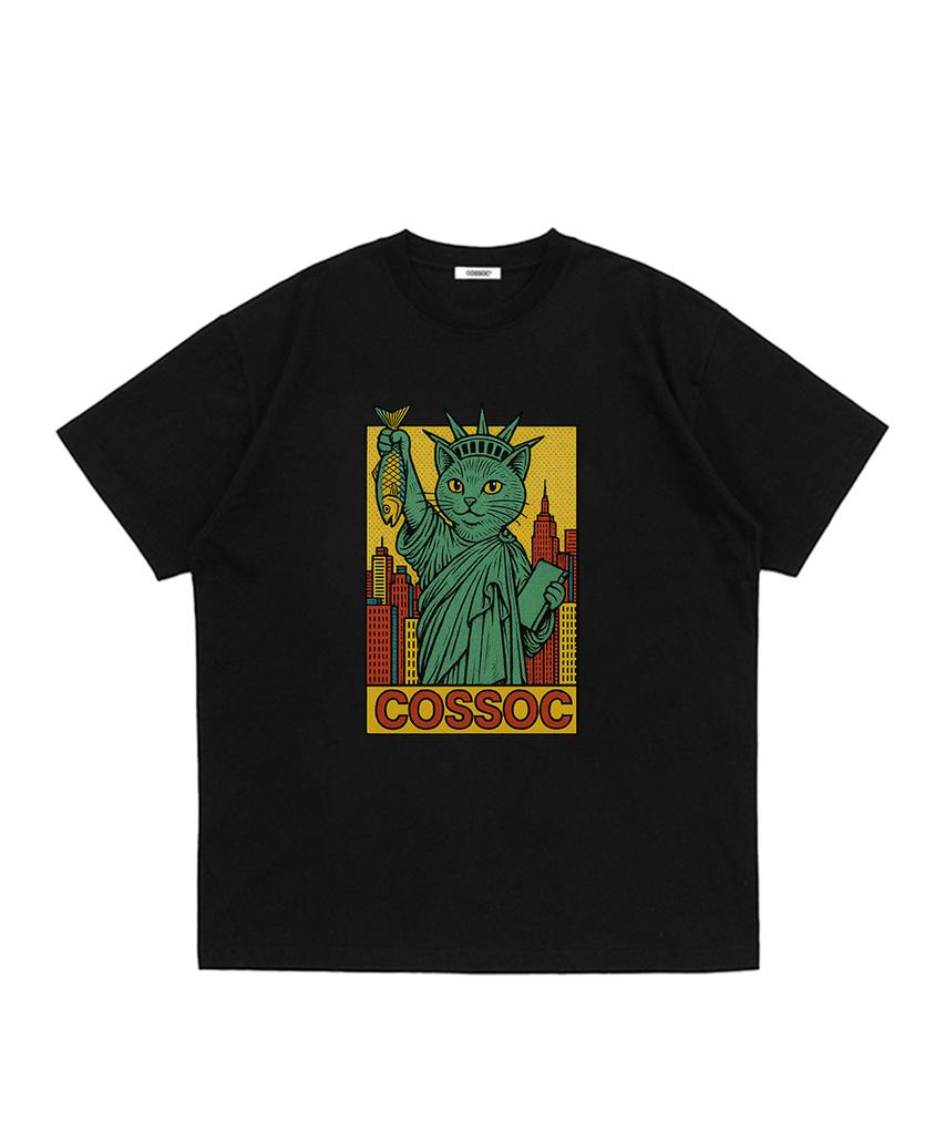 Koso Cat Of Liberty Short Sleeve T-Shirt (White)