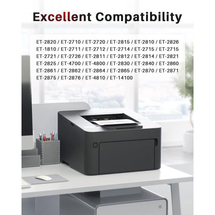 104 Ink Compatible with Epson 104 102 103 for ET-2710 ET-2711 ET-2712 ET-2714 ET-2715 ET-2720 ET-2721 Black, PRINTER CARTRIDGE