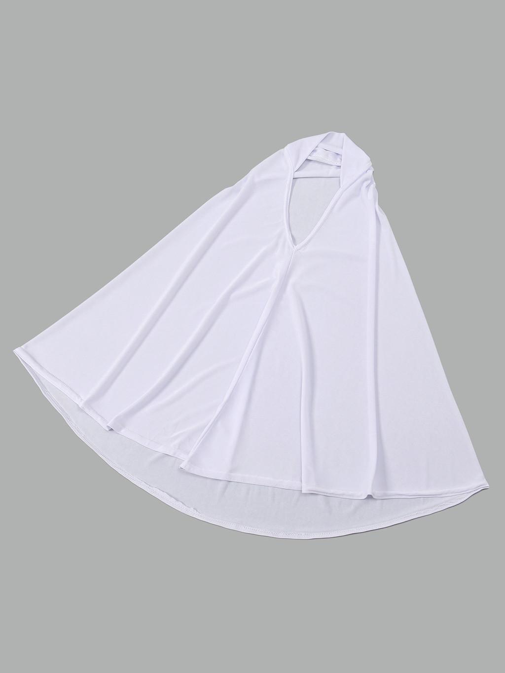 

Casual Women Men Solid Color Crystal Linen Head Wrap With Long Tie For Daily Use білий