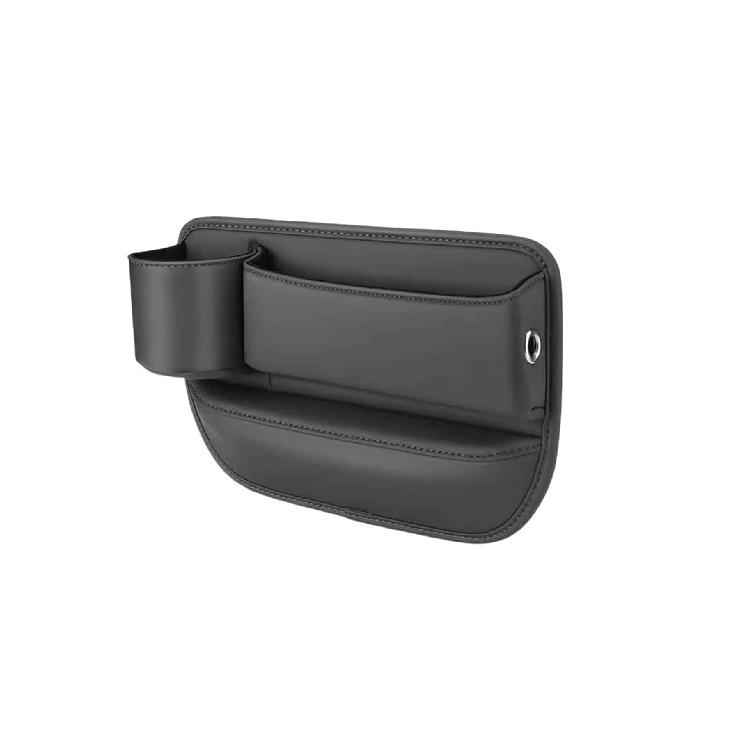 

1pc Car Seat Gap Filler Organizer with Cup Holder PU Leather Car Side Seat Storage Box Multi-functional Car Interior Organizer F 1pc black