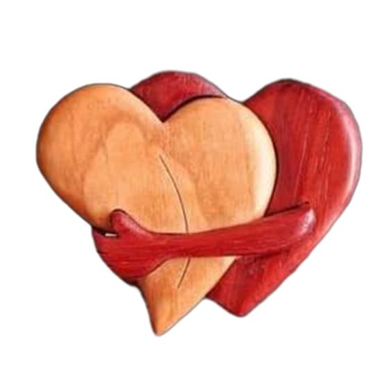 Walentynki Drewniane Serce Kieszonkowe Mini Serduszka Przytulanki Pamiątkowy Żeton z Kartką Romantyczny Prezent dla Par Rodziny Przyjaciół Kochanków