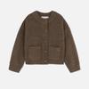 European-American Women's Single-Breasted Crew Neck Knitted Cardigan Sweater - Autumn 2025 Collection