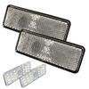 Discover Winds LED Reflector Bike Custom Double Luminous Square Brake Marker Trailer Reflector Side