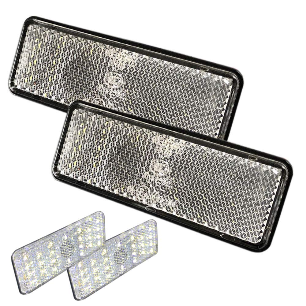 Discover winds LED Reflector Bike Custom Double Luminous Square Brake Marker Trailer Reflector Side